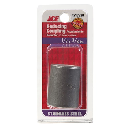 Smith-Cooper Smith-Cooper 1/2 in. FPT X 3/8 in. D FPT Stainless Steel Reducing Coupling S3014RC004003B